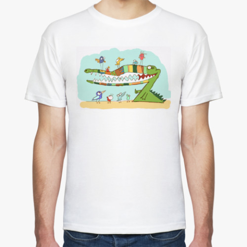 Футболка с принтом Крокодил