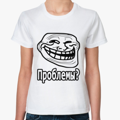 Классическая футболка  TrollFace Rus