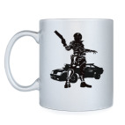 Кружка серебристая Воин дорог