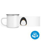 Кружка металлическая белая (круговая запечатка)