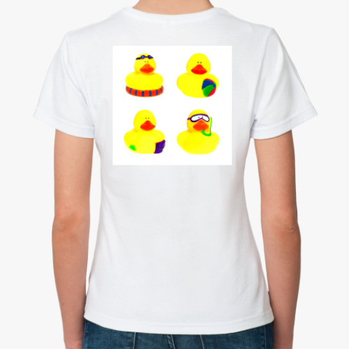 Классическая футболка с принтом Просто утка