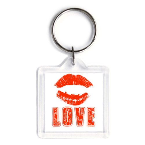 Брелок с принтом LOVE
