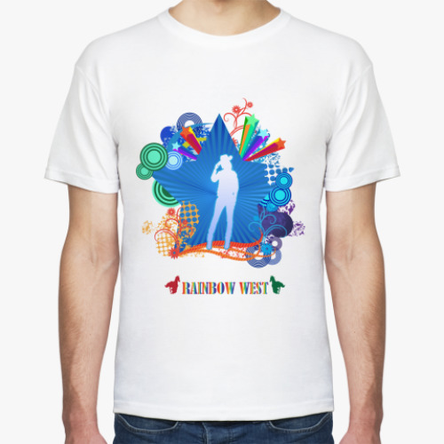 Футболка с принтом  Радуга на Запад