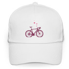 Кепка / бейсболка, белая (печать) Love velo