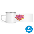 Кружка металлическая белая (круговая запечатка)