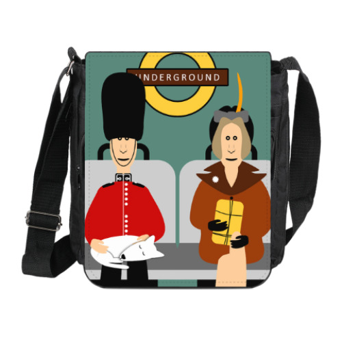 Сумка на плечо (мини-планшет) с принтом Underground