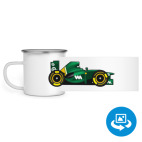 Кружка металлическая белая (круговая запечатка)