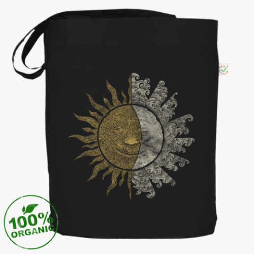 Сумка шоппер с принтом Солнце и Луна