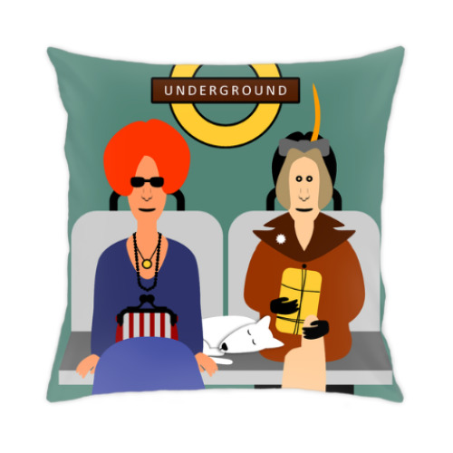 Подушка с принтом Underground