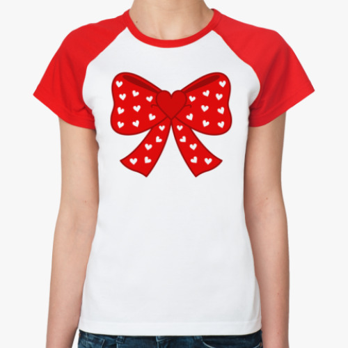 Женская футболка реглан Heart Bow