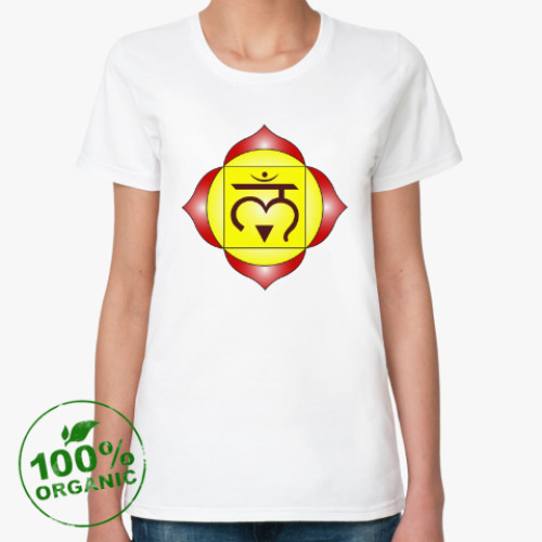 Женская футболка из органик-хлопка Муладхара-чакра янтра
