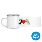 Кружка металлическая белая (круговая запечатка)