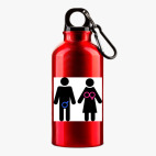 Металлическая бутылка 400 мл UV-DTF