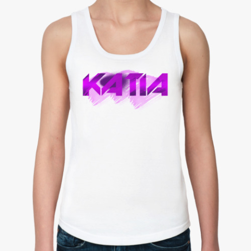 Женская майка с принтом Катя