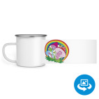 Кружка металлическая белая (круговая запечатка)