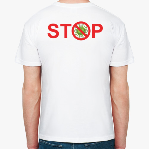 Футболка с принтом Stop coronavirus