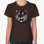 Классическая женская футболка Тигр