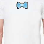 Галстук-бабочка 8-bit голубой