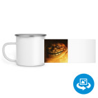 Кружка металлическая белая (круговая запечатка)