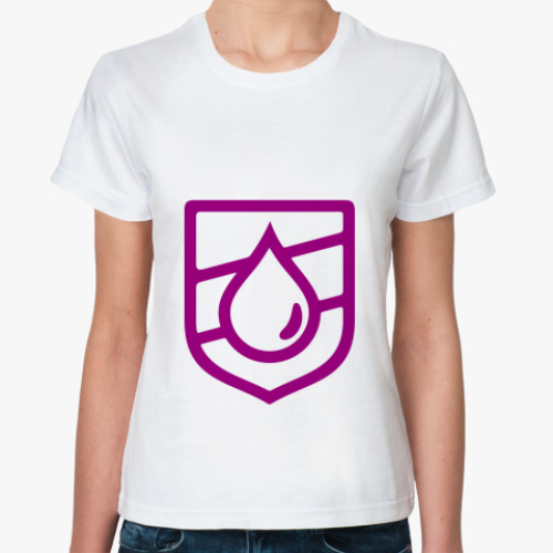 Классическая футболка с принтом Droplet Emblem