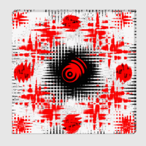 Холст с принтом Черно красная абстракция