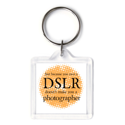 Брелок с принтом DSLR not = Photographer