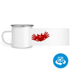 Кружка металлическая белая (круговая запечатка)