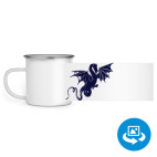 Кружка металлическая белая (круговая запечатка)