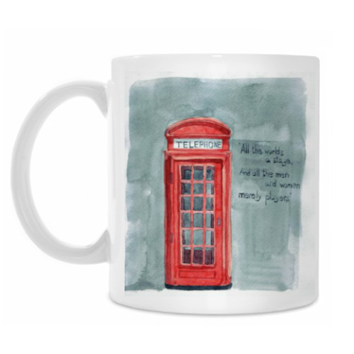 Кружка с принтом телефонная будка