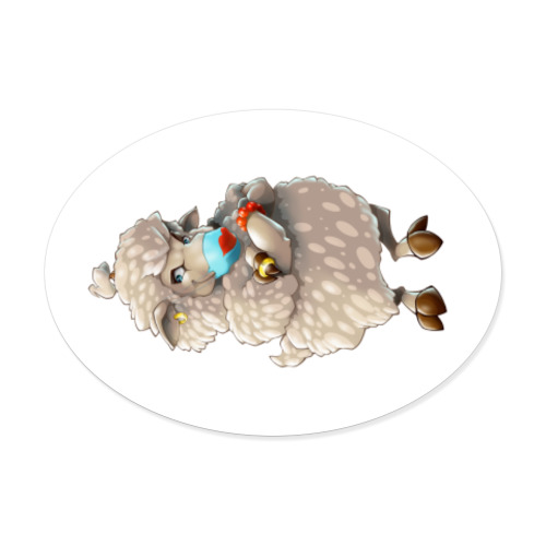 Виниловые наклейки с принтом Овечка на карантине