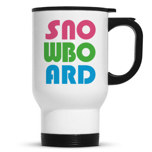 Кружка-термос с принтом snowboard