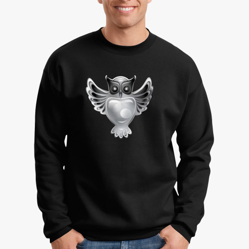 Свитшот с принтом СЕРЕБРЯНАЯ СОВА