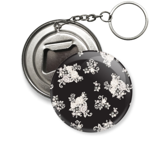 Брелок-открывашка с принтом Цветы