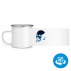 Кружка металлическая белая (круговая запечатка)