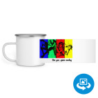 Кружка металлическая белая (круговая запечатка)