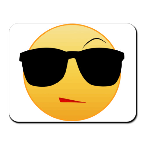 Коврик для мыши с принтом Крутой смайл