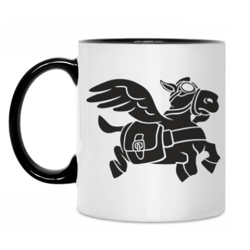 Кружка с принтом Летающий ослик