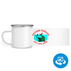 Кружка металлическая белая (круговая запечатка)