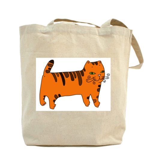 Сумка шоппер с принтом Кот и мыши