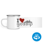 Кружка металлическая белая (круговая запечатка)