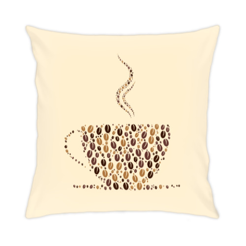 Подушка Кофе из кофейных зерен