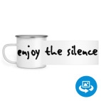 Кружка металлическая белая (круговая запечатка)