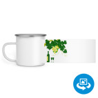 Кружка металлическая белая (круговая запечатка)