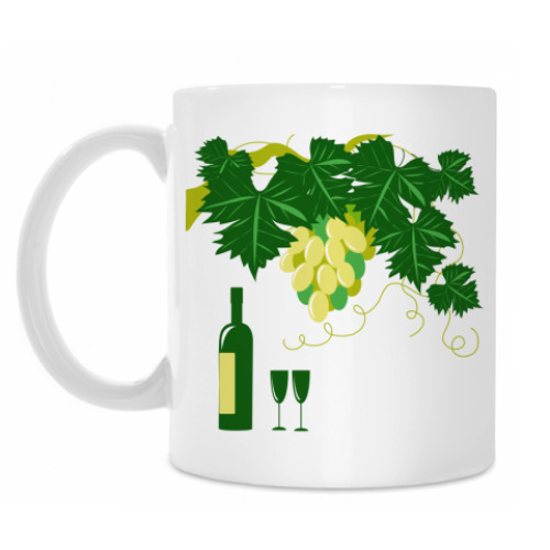 Кружка с принтом Виноград