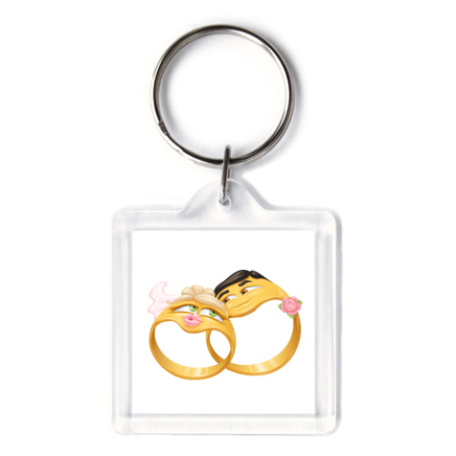 Брелок с принтом  'молодожены'