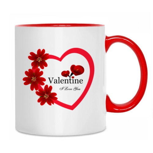 Кружка с принтом Св. Валентин