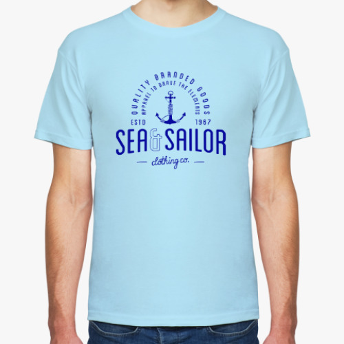 Футболка Sea and sailor, якорь