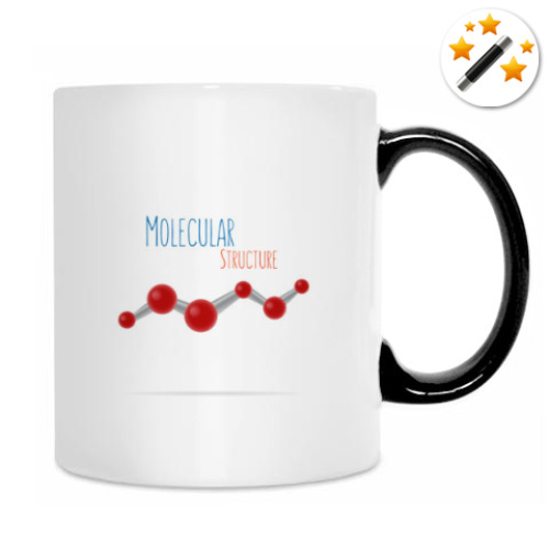 Кружка-хамелеон с принтом Molecular Structure
