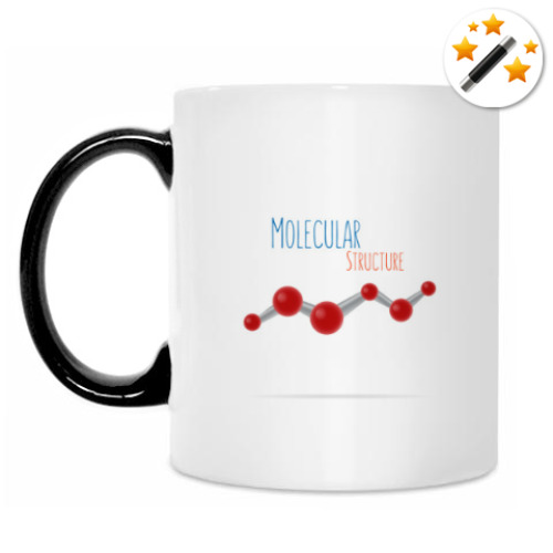 Кружка-хамелеон с принтом Molecular Structure