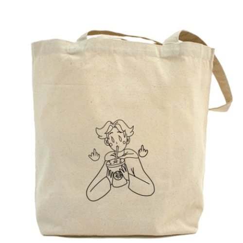 Сумка шоппер с принтом «слёзный juice»